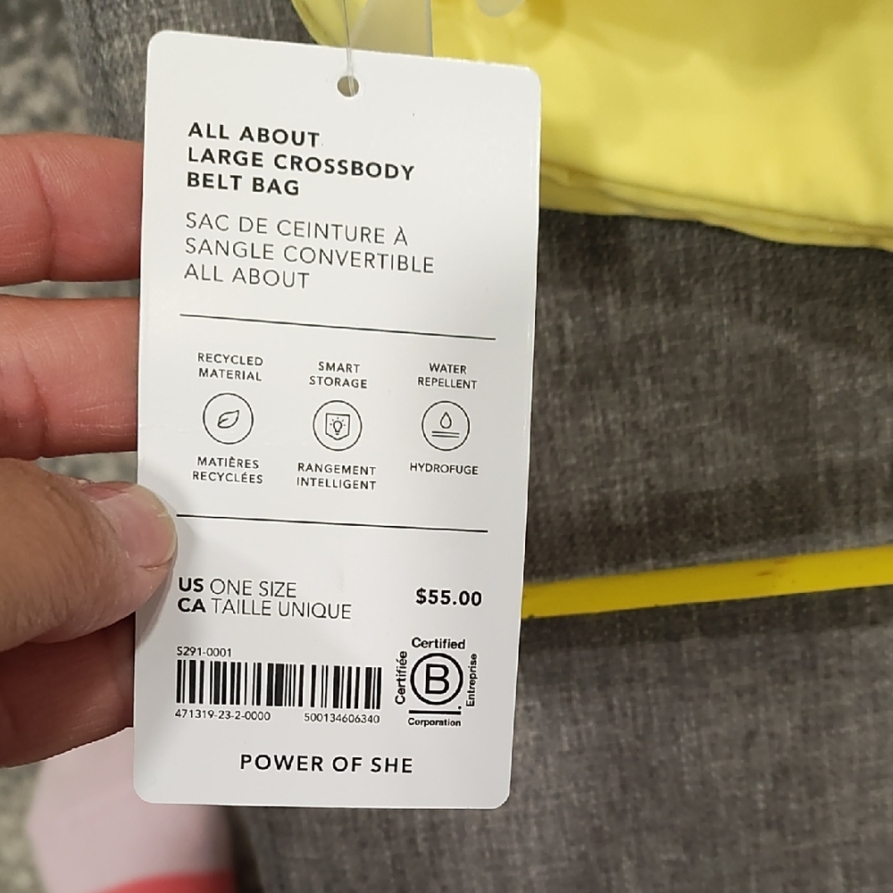 Athleta Sunny Yellow Crossbody Bag - Picture 9 of 10
